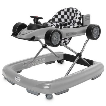 ib style Lauflernhilfe Little Speedster Babywalker Grau, Lauflernwagen mit Soundeffekten - Abnehmbarer Laufwagen