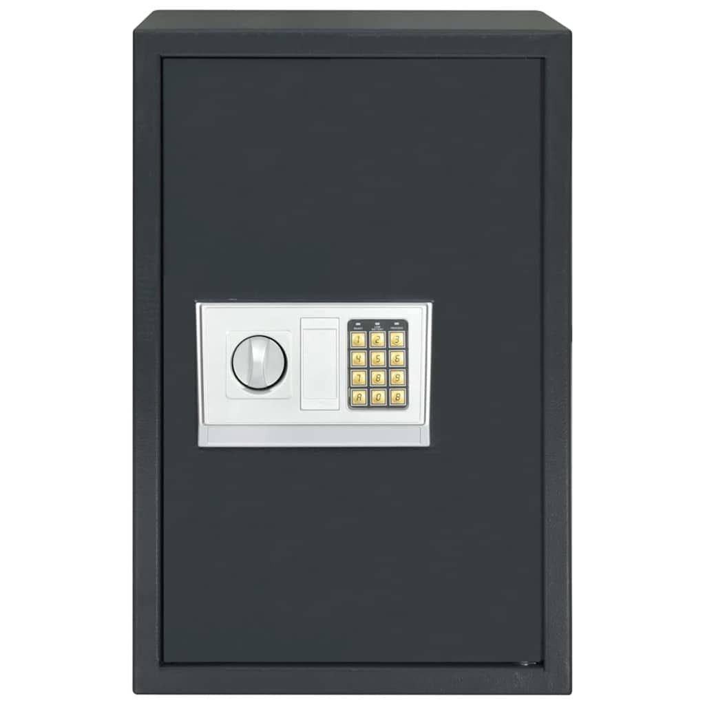 vidaXL Tresor Digitaler Safe mit Schloss Dunkelgrau 40 x 35 x 60 cm Stahl