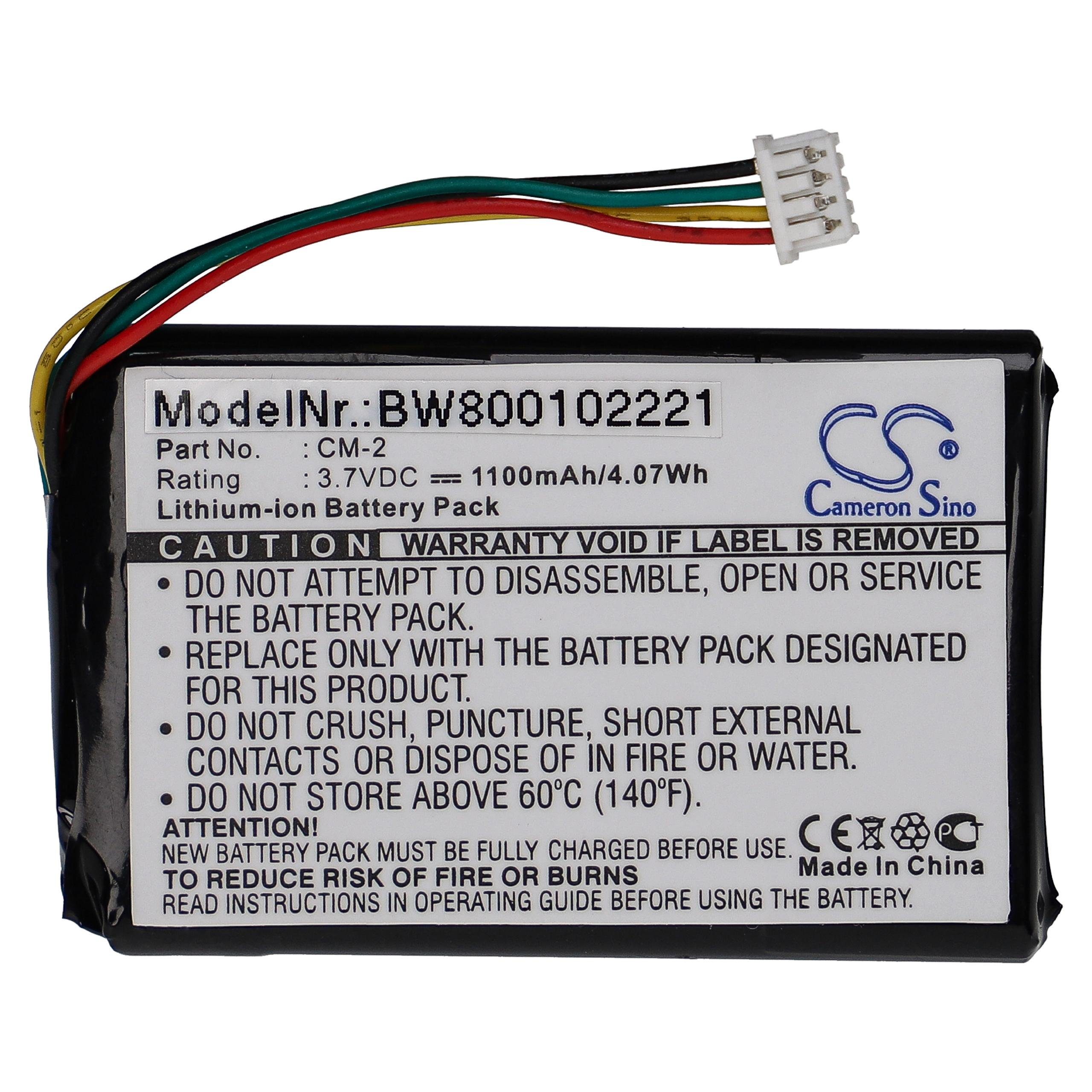 vhbw kompatibel mit Packard Bell Compasseo 500, 820 Akku Li-Ion 1100 mAh (3,7 V)