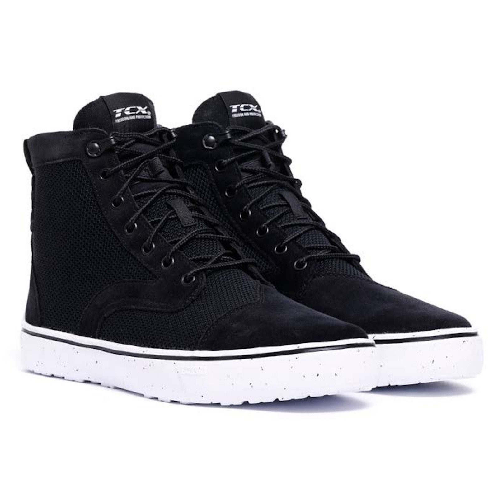 TCX TCX Dartwood TEX Motorradschuhe Schwarz / Weiss 40 Motorradstiefel (Packung, Antistatische und Öl- und Benzinfeste Sohle)