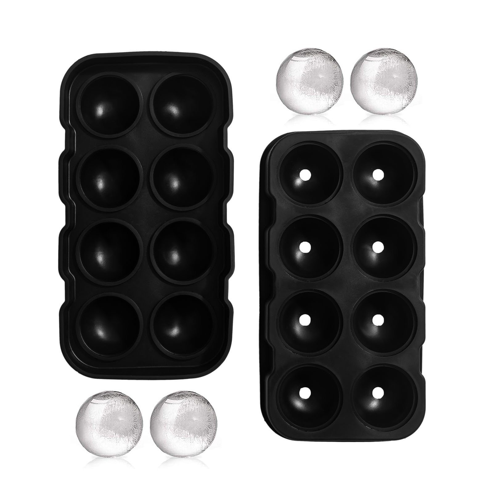 HAC24 Eiswürfelform Silikonform Eiswürfel Eiswürfelbehälter Silikon Eiswürfelbereiter, (1-tlg), mit Trichter