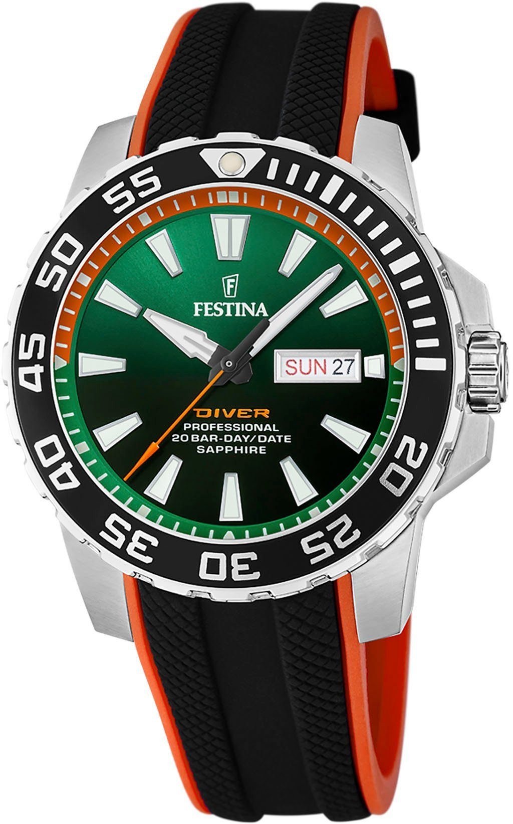 Festina Quarzuhr Diver Collection, F20662/2, Armbanduhr, Herrenuhr