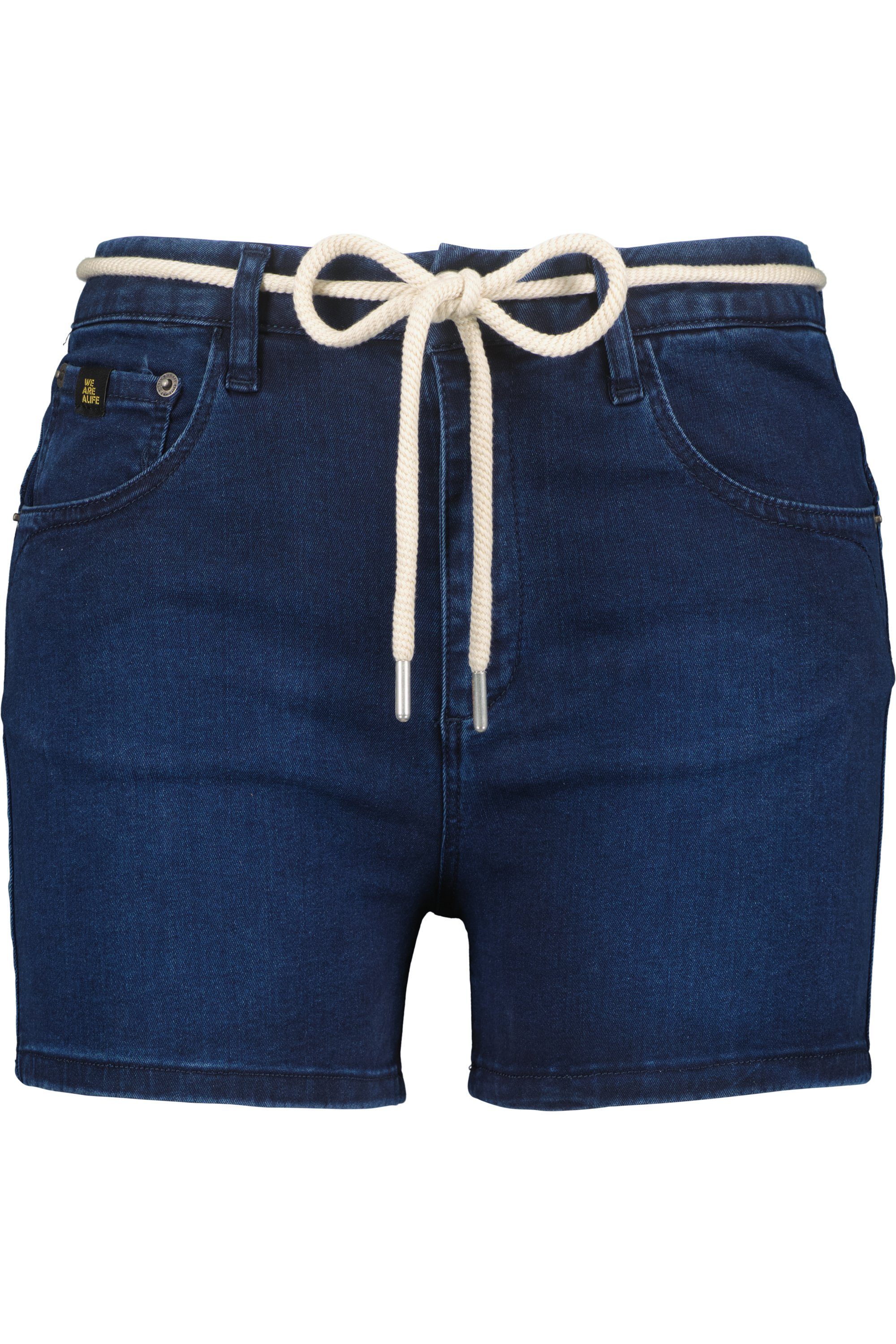 Alife & Kickin Shorts Jeansshorts, denim kurze JanaAK dark DNM Shorts washed Hose Damen A