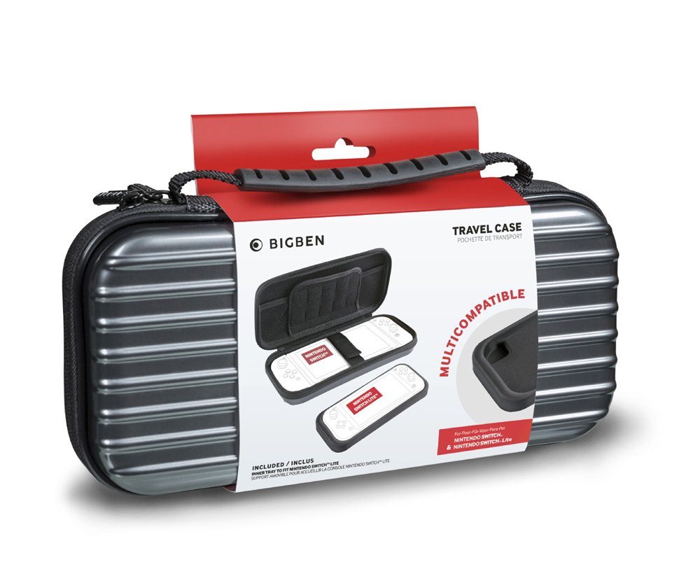 Bigben für Nintendo Switch Tasche Polycarbonat Case silber BB002669 Zubehör Nintendo