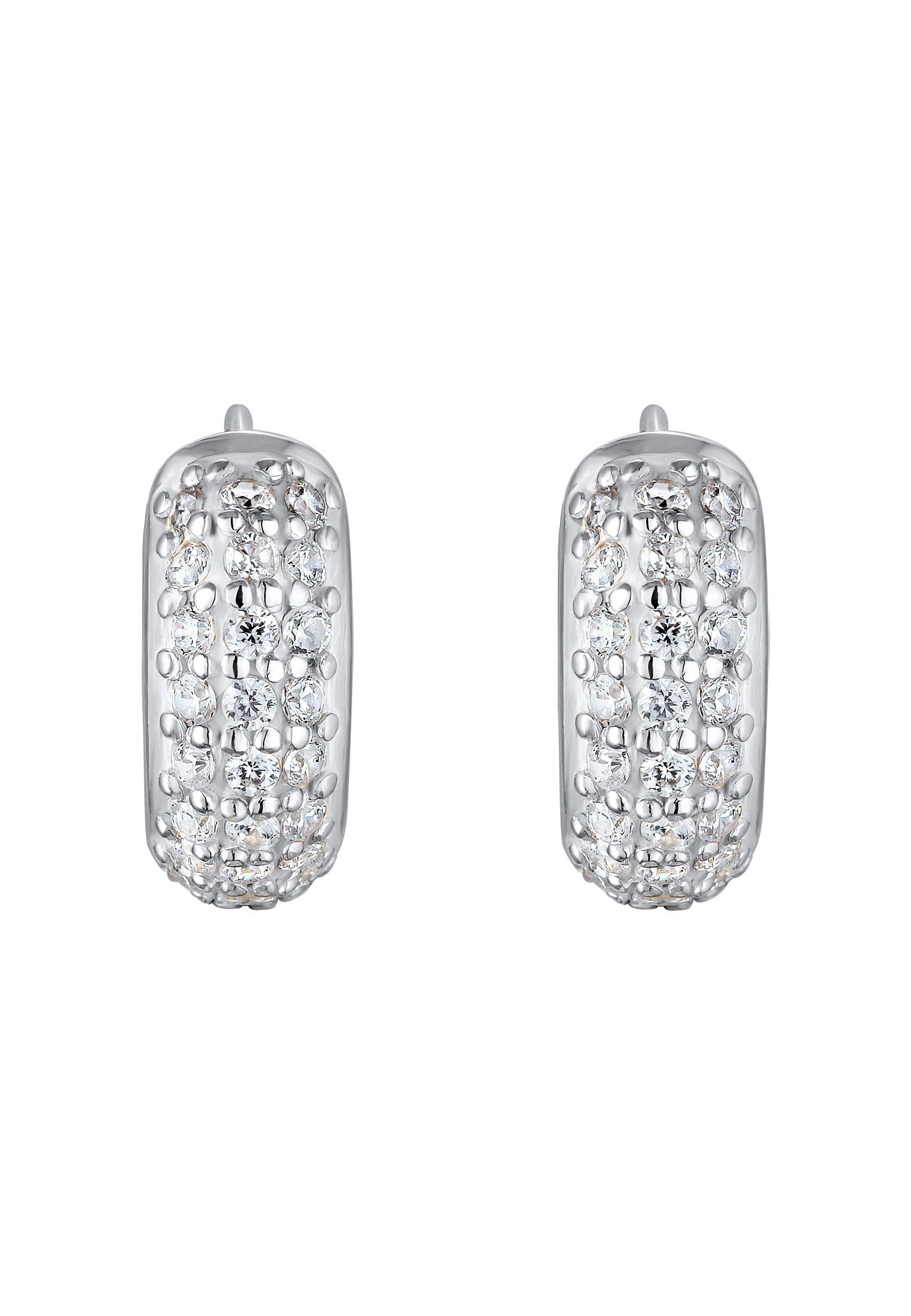 Kuzzoi Paar Creolen Creolen Zirkonia Funkelnd Elegant 925 Silber