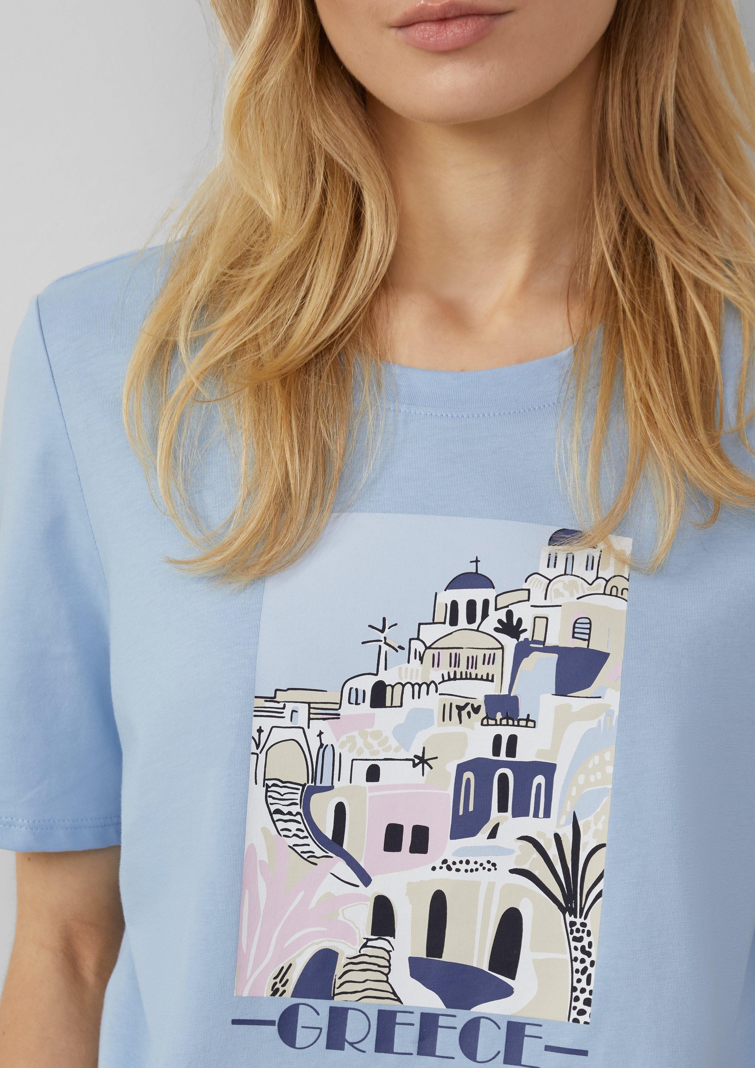 s.Oliver Kurzarmshirt T-Shirt mit Frontprint günstig online kaufen