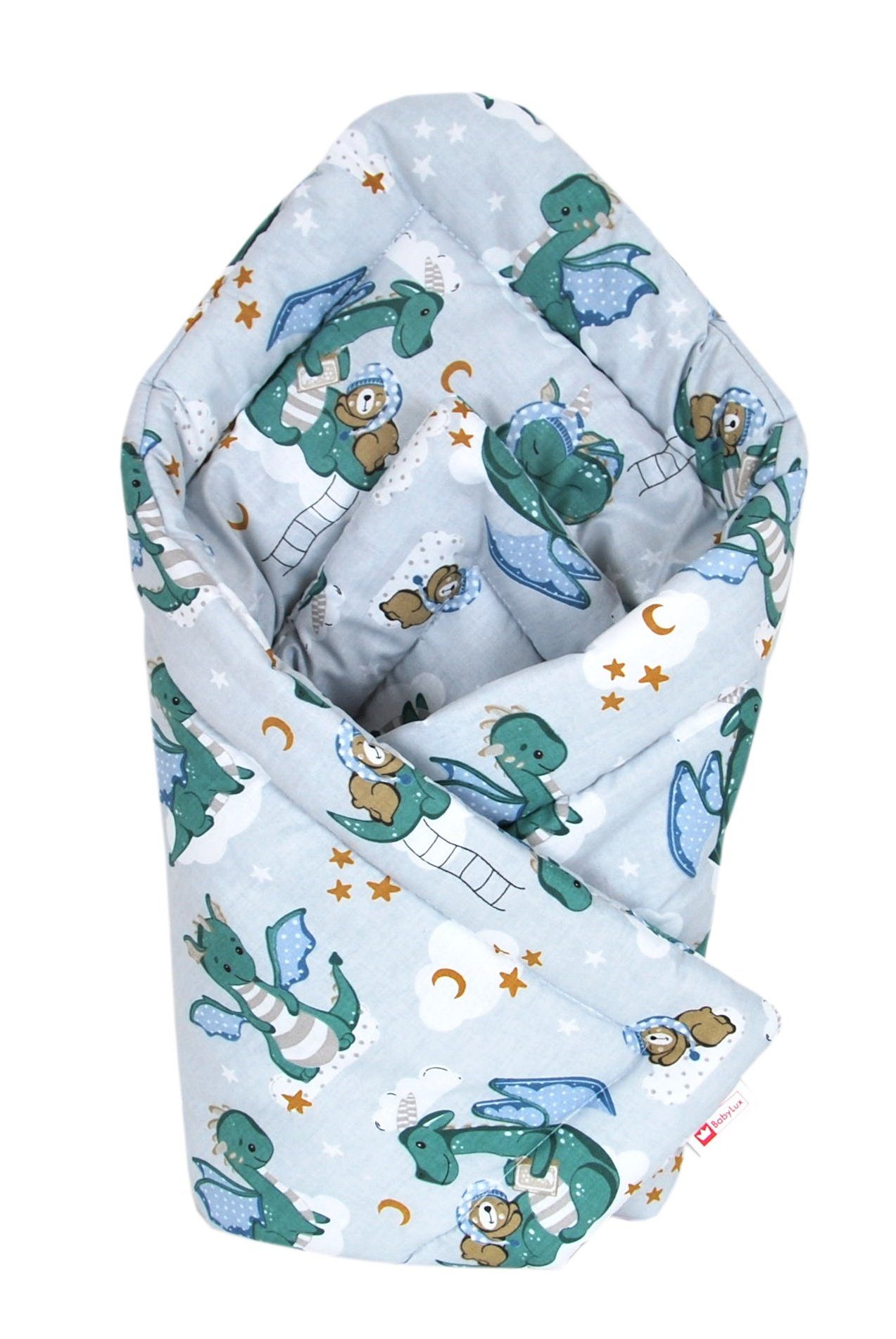 Babydecke BABYLUX Einschlagdecke BABYHÖRNCHEN 75x75cm Neugeborene