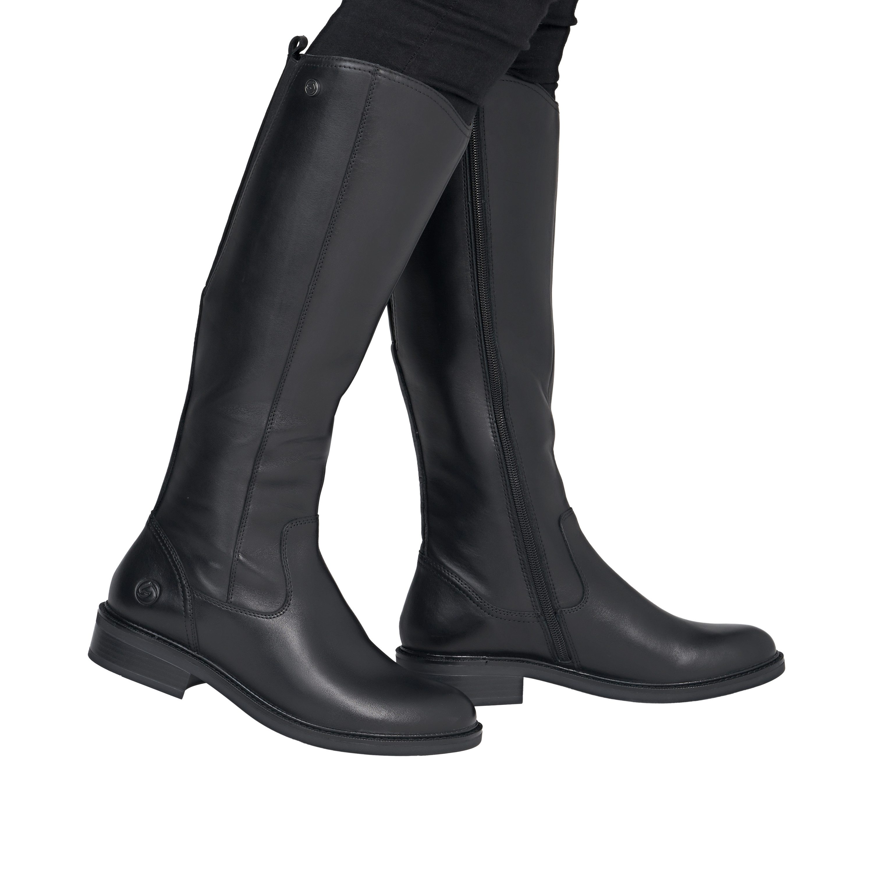 Remonte Stiefel, Blockabsatz, Langschaftsstiefel in klassischem Reiterlook