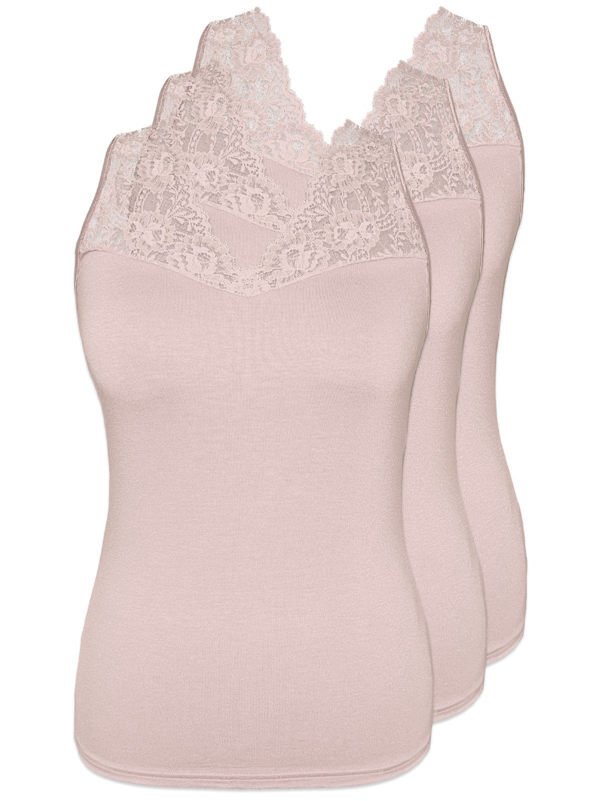 Achselhemd 3er Pack Damen Achseltop Temptation