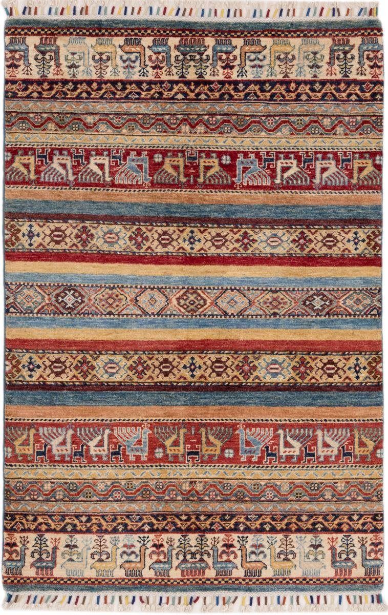 Orientteppich Arijana Shaal 102x154 Handgeknüpfter Orientteppich, Nain Trading, rechteckig, Höhe: 5 mm