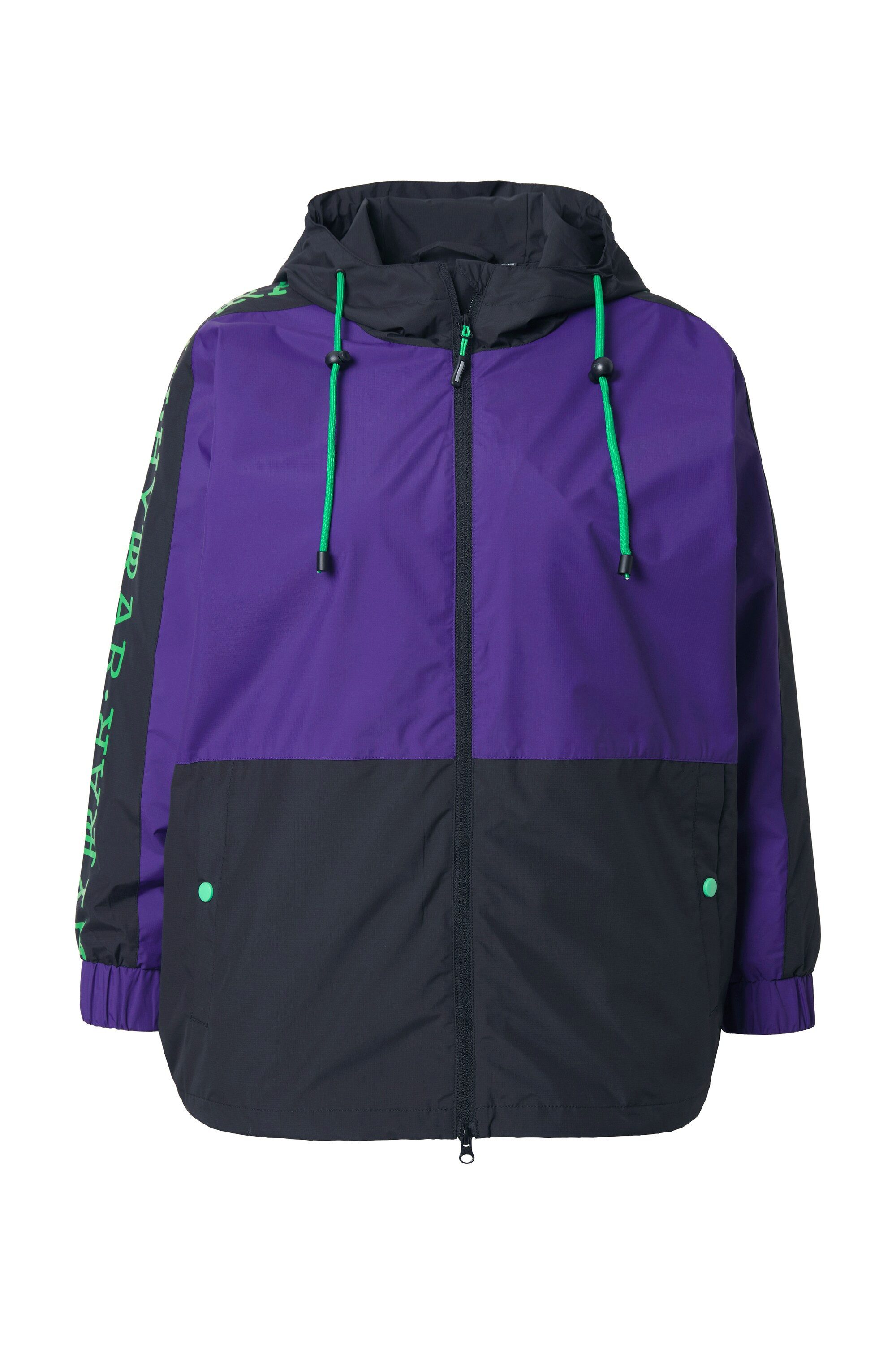 Ulla Popken Funktionsjacke Funktionsjacke Kapuze oversized Fledermaus-Ärmel