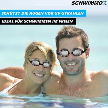 MAVURA Taucherbrille SCHWIMMOX Schwimmbrille Unterwasserbrille Unisex Erwachsene, Profi Taucher Brille Antibeschlag mit UV-Schutz schwarz