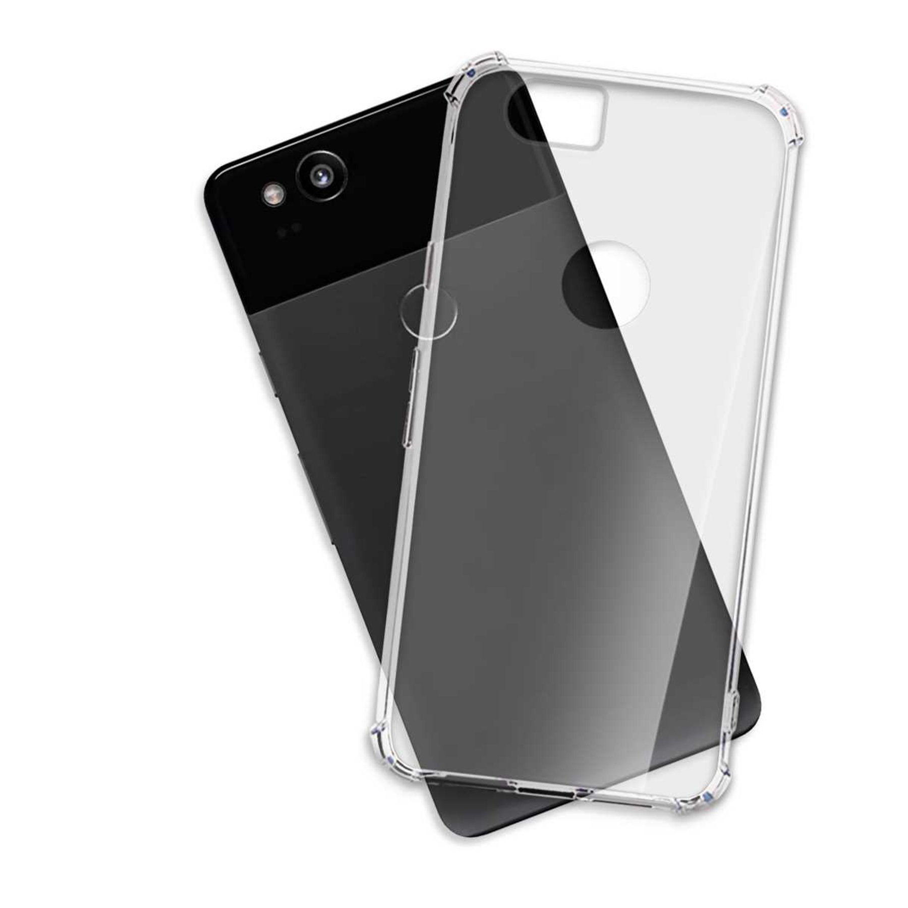mtb more energy Smartphone-Hülle Clear Armor Case für Google Pixel 2 XL, Transparente TPU Schutzhülle Case Backcover mit Anti-Shock Verstärkung