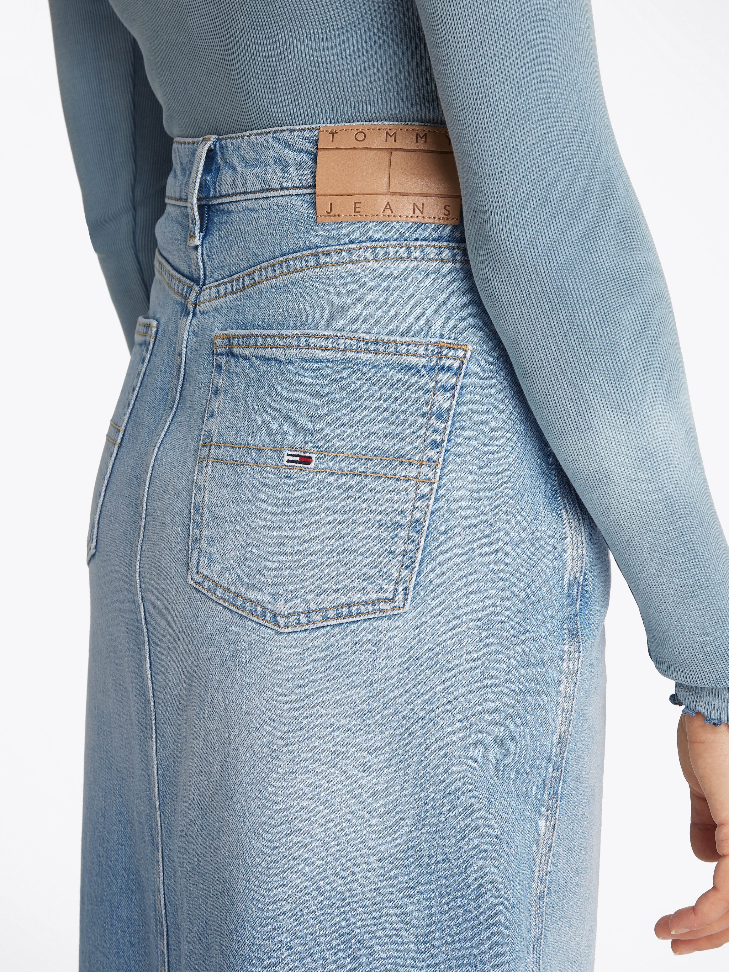 Tommy Jeans Jeansrock CLAIRE MAXI SKIRT BI0112 in Maxi-Länge, in hellblauer günstig online kaufen