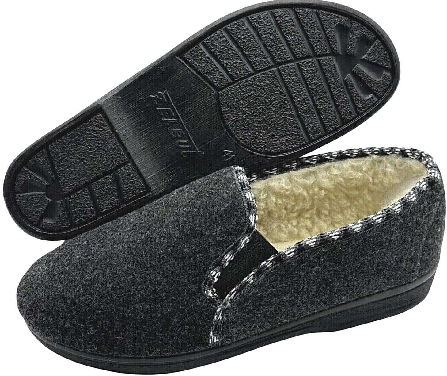 zelbut Damen Winter Домашняя обувь Filz Hüttenschuhe Schafwolle Warm Gefüttert Hausschuh Schurwolle