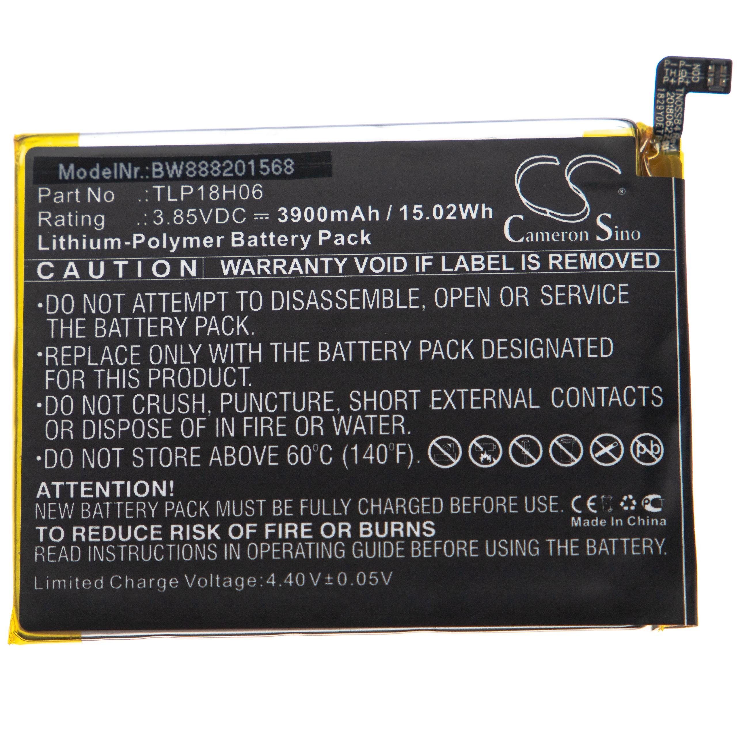 vhbw Akku passend für Wiko View2 Go Mobilfunk (3900 mAh, 3,85 V, Smartphone-Akku Akku Li-Polymer 3900 mAh (3,85 V), Leistungsfähiger Austausch-Akku für Telefon, Smartphone