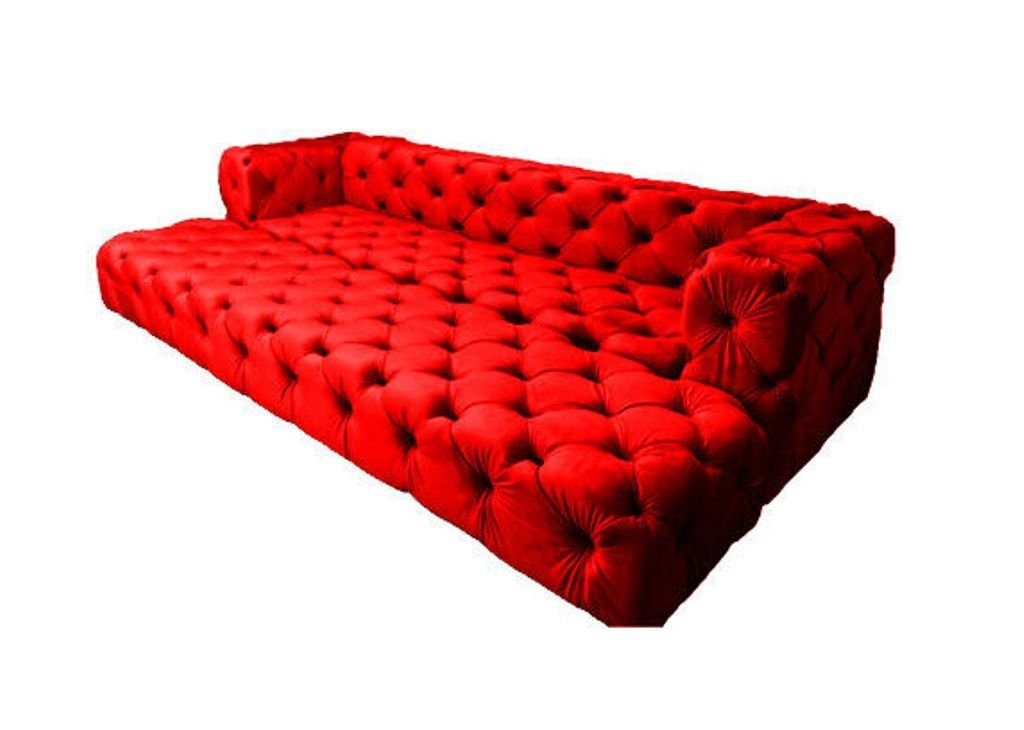 JVmoebel Big-Sofa Luxus Sofa 5 Sitzer Couch Polstersofa xxl Sofas Wohnzimmer Stoff, 1 Teile, Made in Europa Rot
