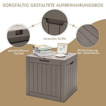 COSTWAY Auflagenbox 114L Truhe, mit Griffen, 56 x 43 x 53 cm