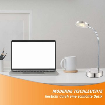 bmf-versand Tischleuchte Schreibtischlampe LED Kinder als 2er Set Nachttischlampe Schlafzimmer, Nachttischleuchte, LED fest integriert, Warmweiß, Flur, Tischlampe, Wohnzimmer, Küche, Esszimmer