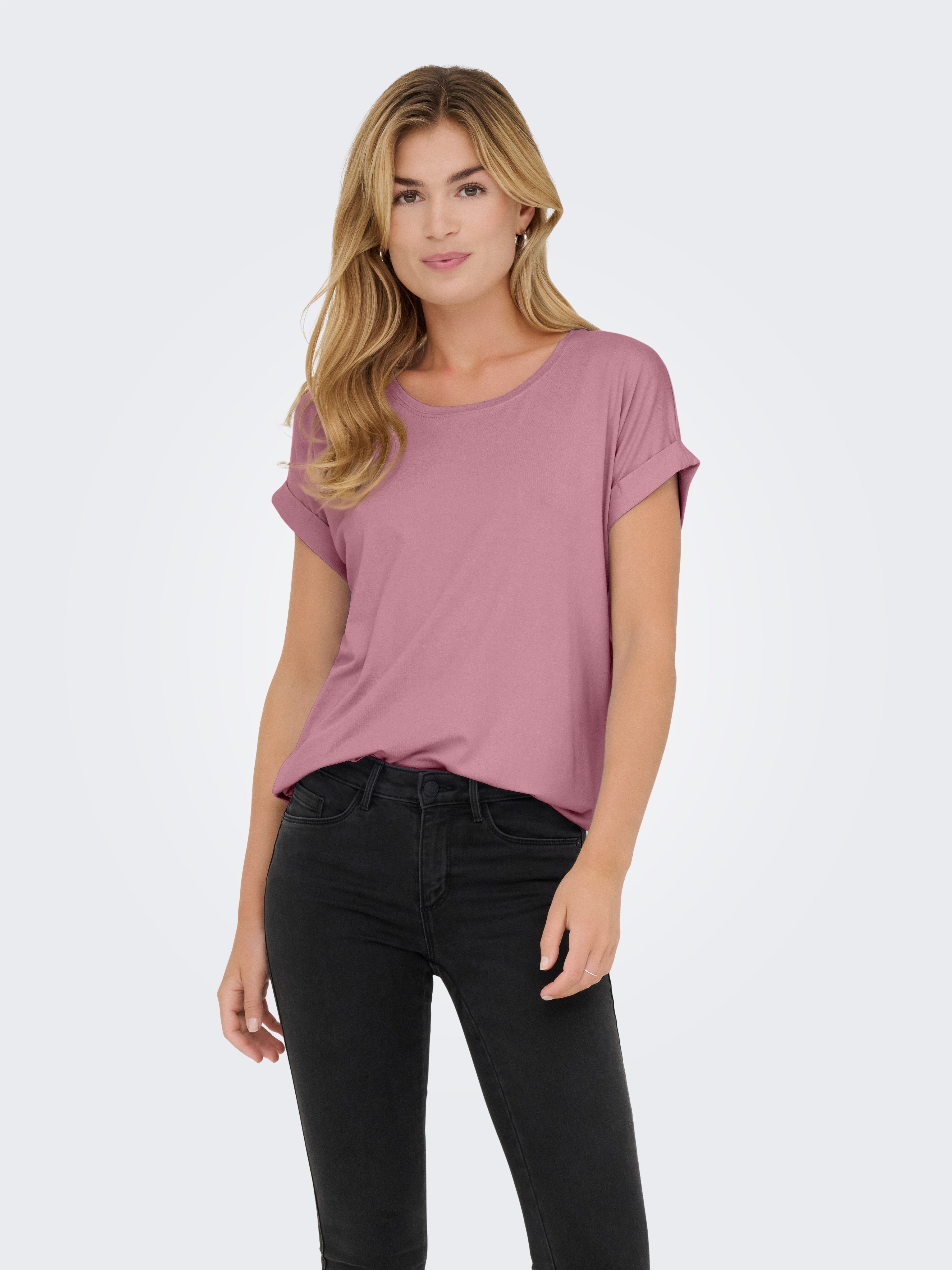 ONLY T-Shirt ONLMOSTER – Kurzarmshirt mit Aufschlag und klassischem Look un günstig online kaufen