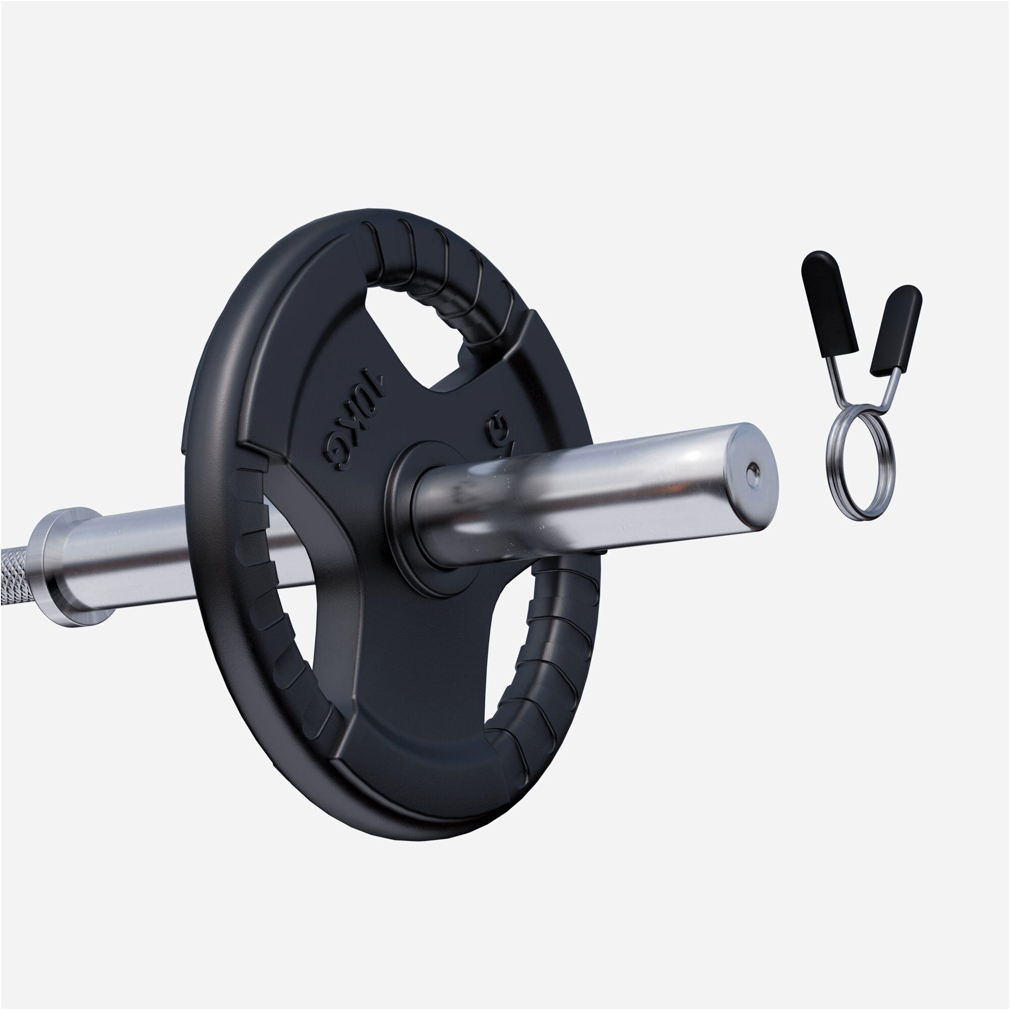 GORILLA SPORTS Hantelscheibe Hantelscheibe 50/51mm Olympia Gummi Gripper 1,25-25 KG, 10 kg, (1-tlg)