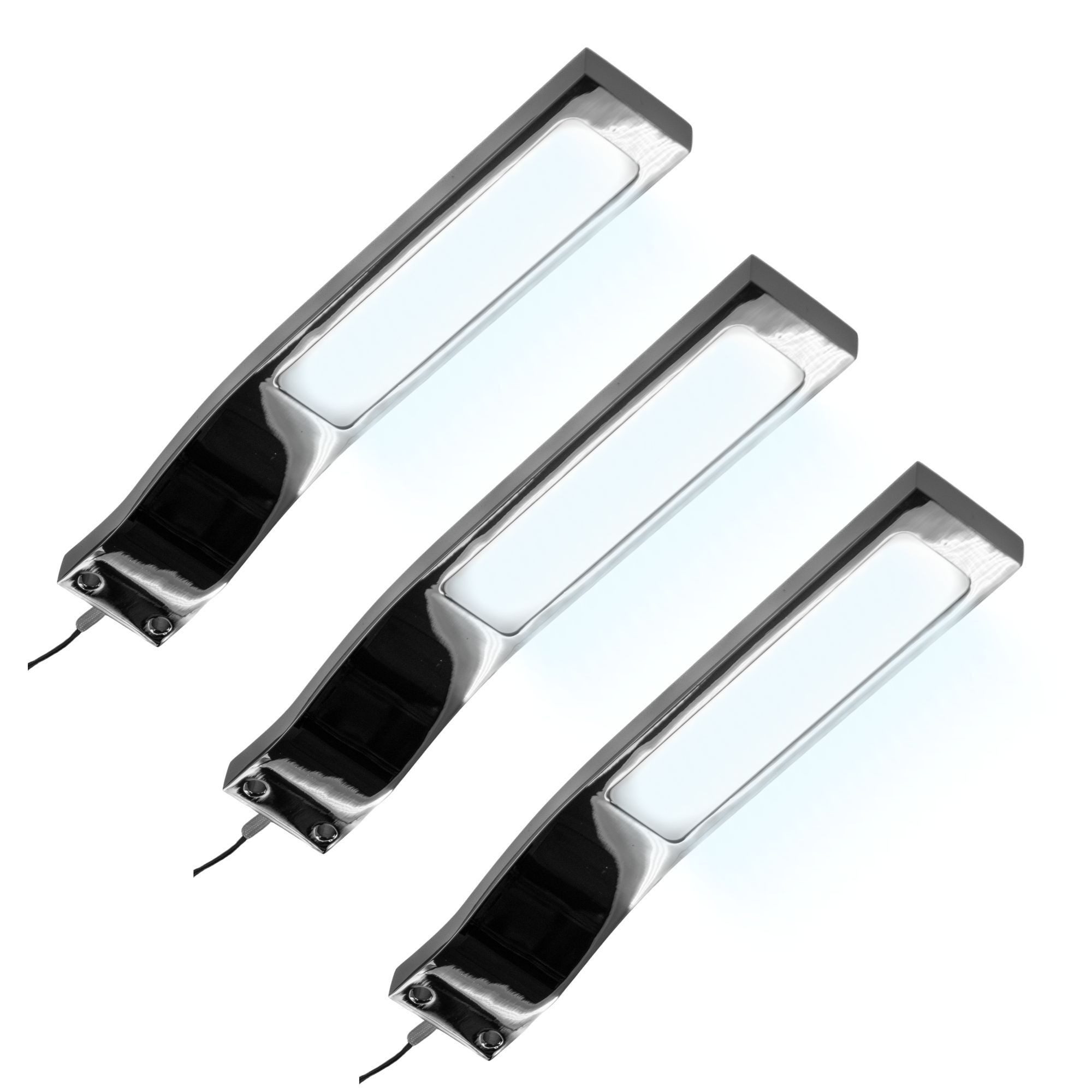 kalb Aufbauleuchte LED Aufbauleuchte 3W 3000K/ 4000K Schrankleuchte Set inkl. Netzteil, 3er Set, neutralweiß