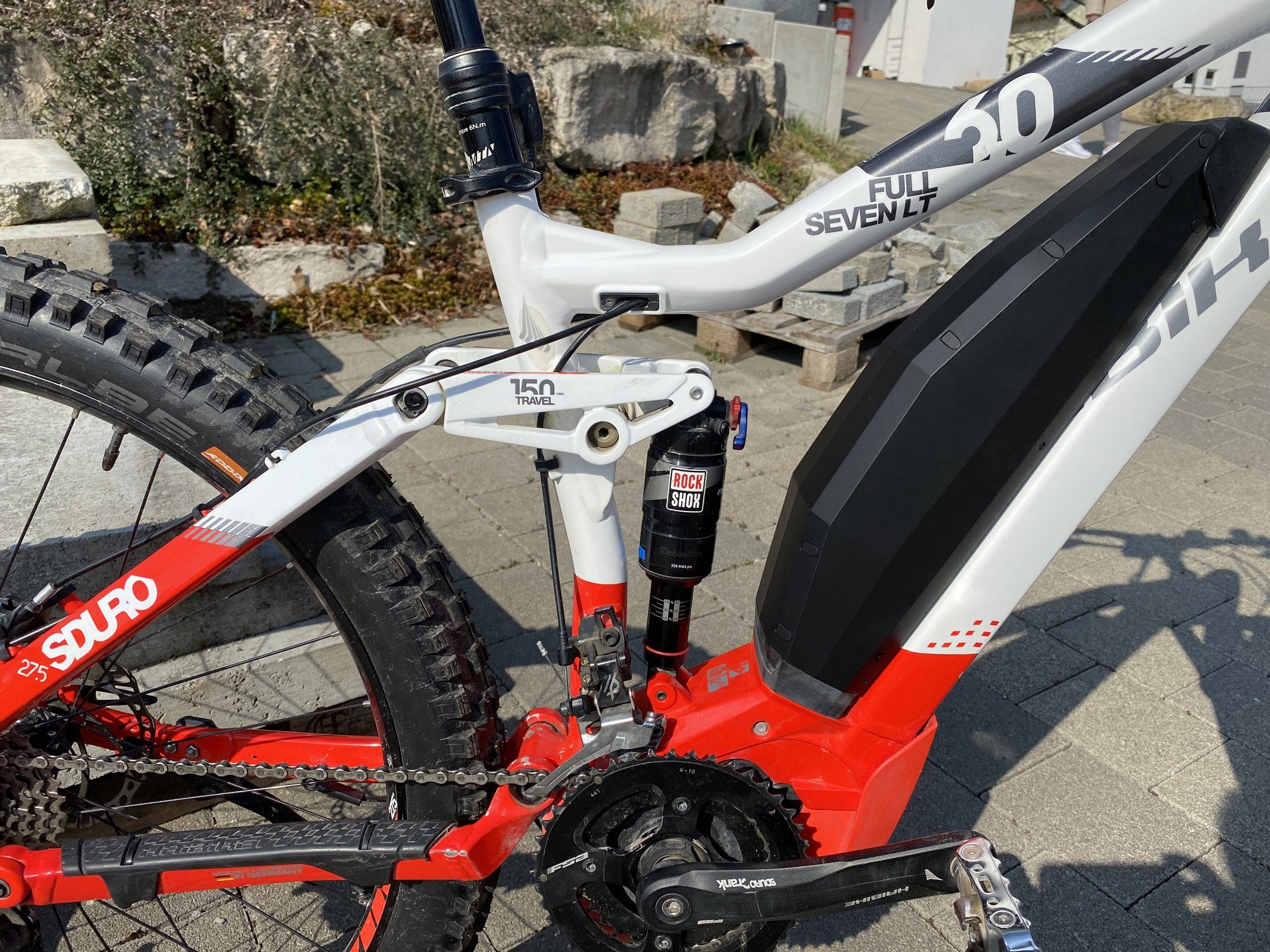 E-Bike Vision 745wh LT Weiß/Rot/Anthrazit Haibike Akku für SDURO FullSeven 2018 6.0 Akku