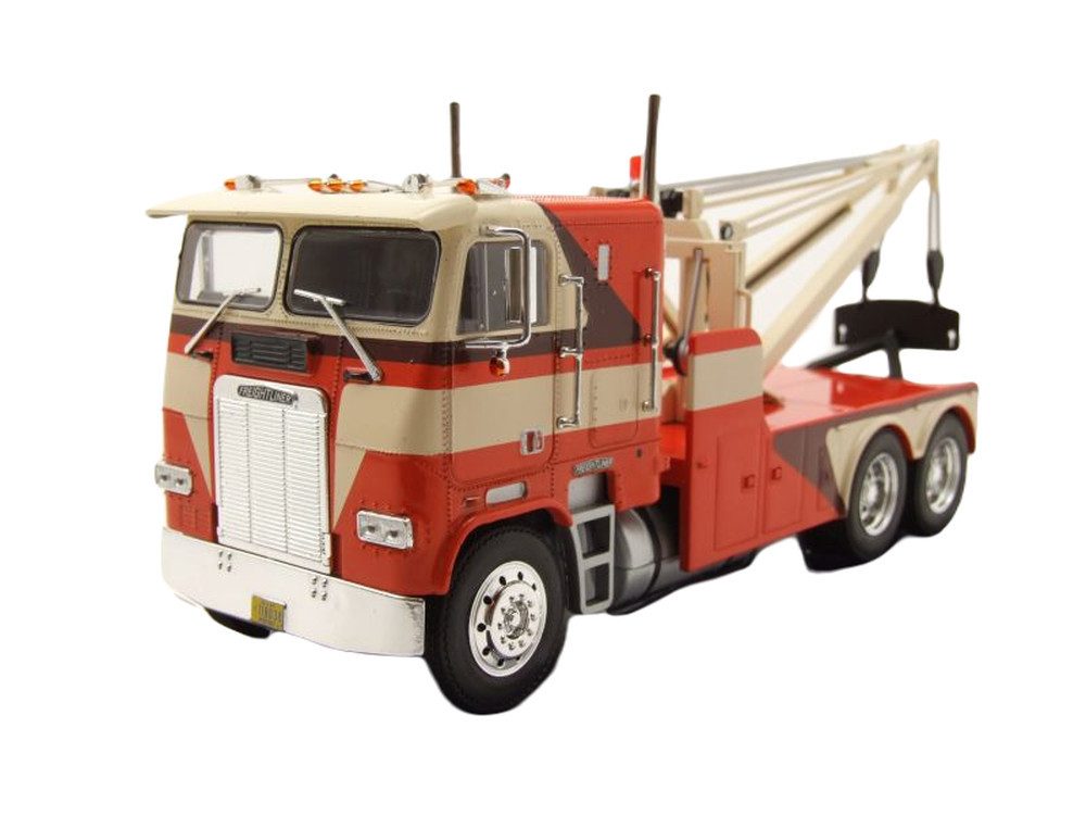 GREENLIGHT collectibles Modellauto Freightliner FLA 9664 Tow Truck 1984 orange weiß, Maßstab 1:43