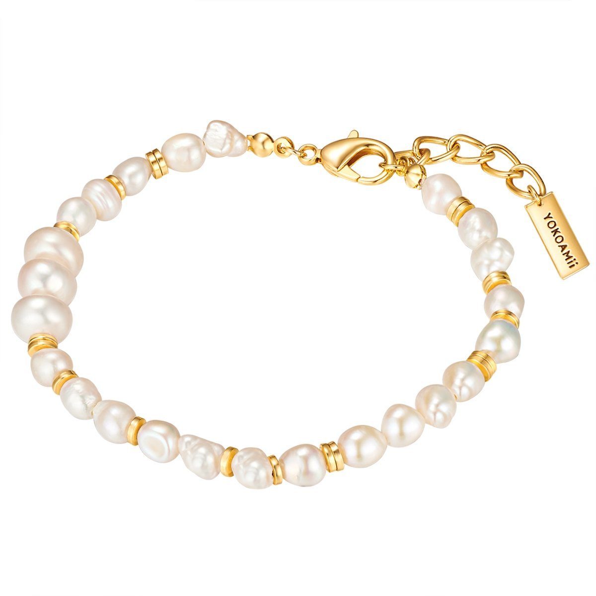 Yokoamii Armband mit Perle gelbgold