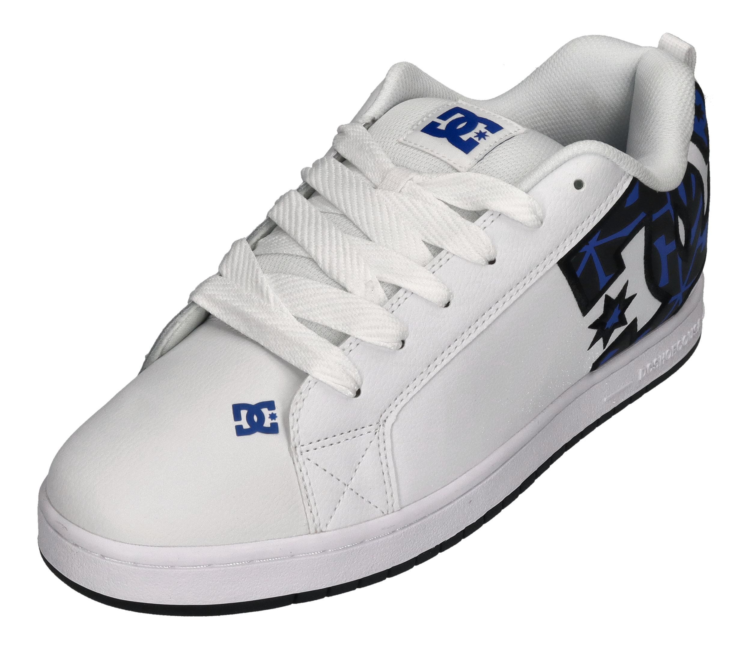 DC Shoes Court Graffik Skateschuh white grey blue