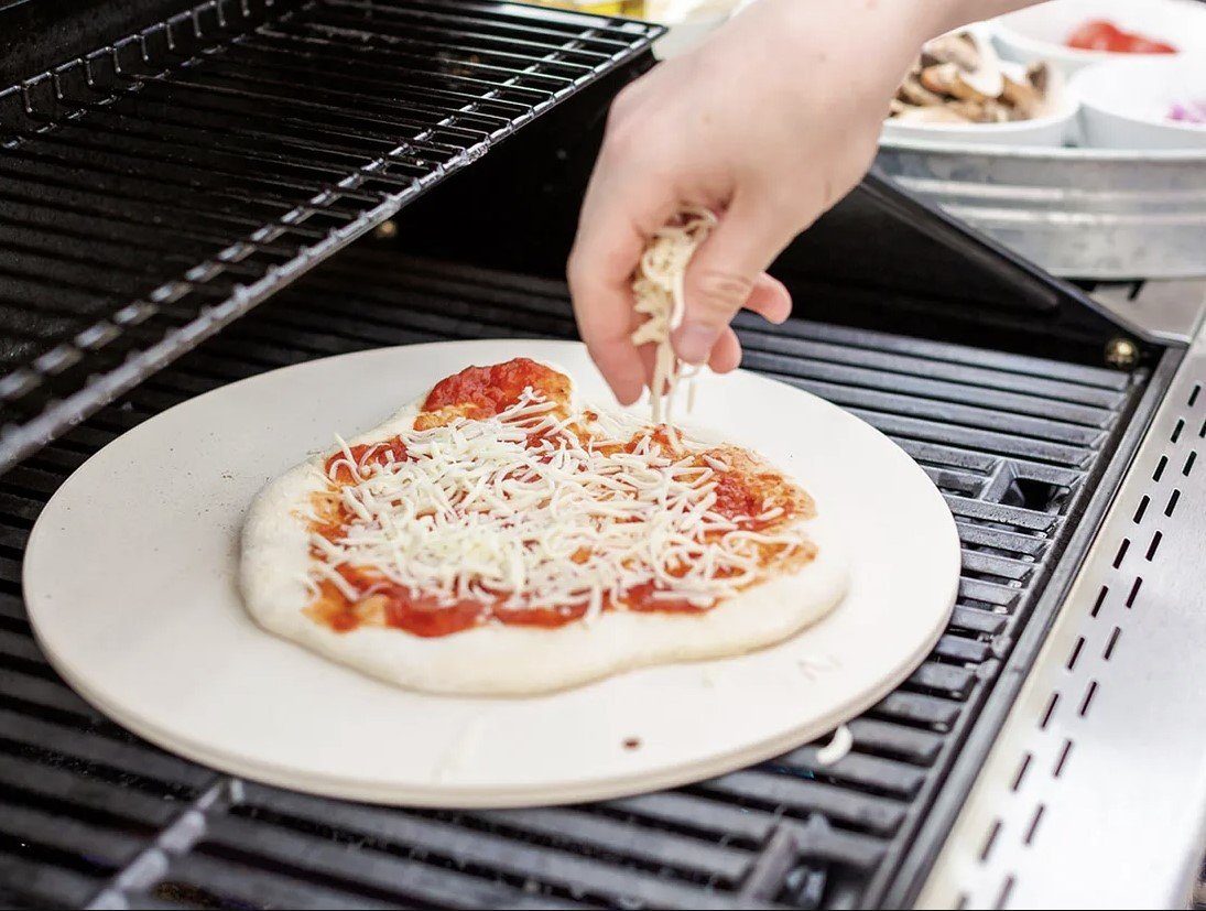 Team Kalorik Pizzastein MaestroCrosta, Schamott, für Pizza, Brot, Gebäck, Gemüse uvm.