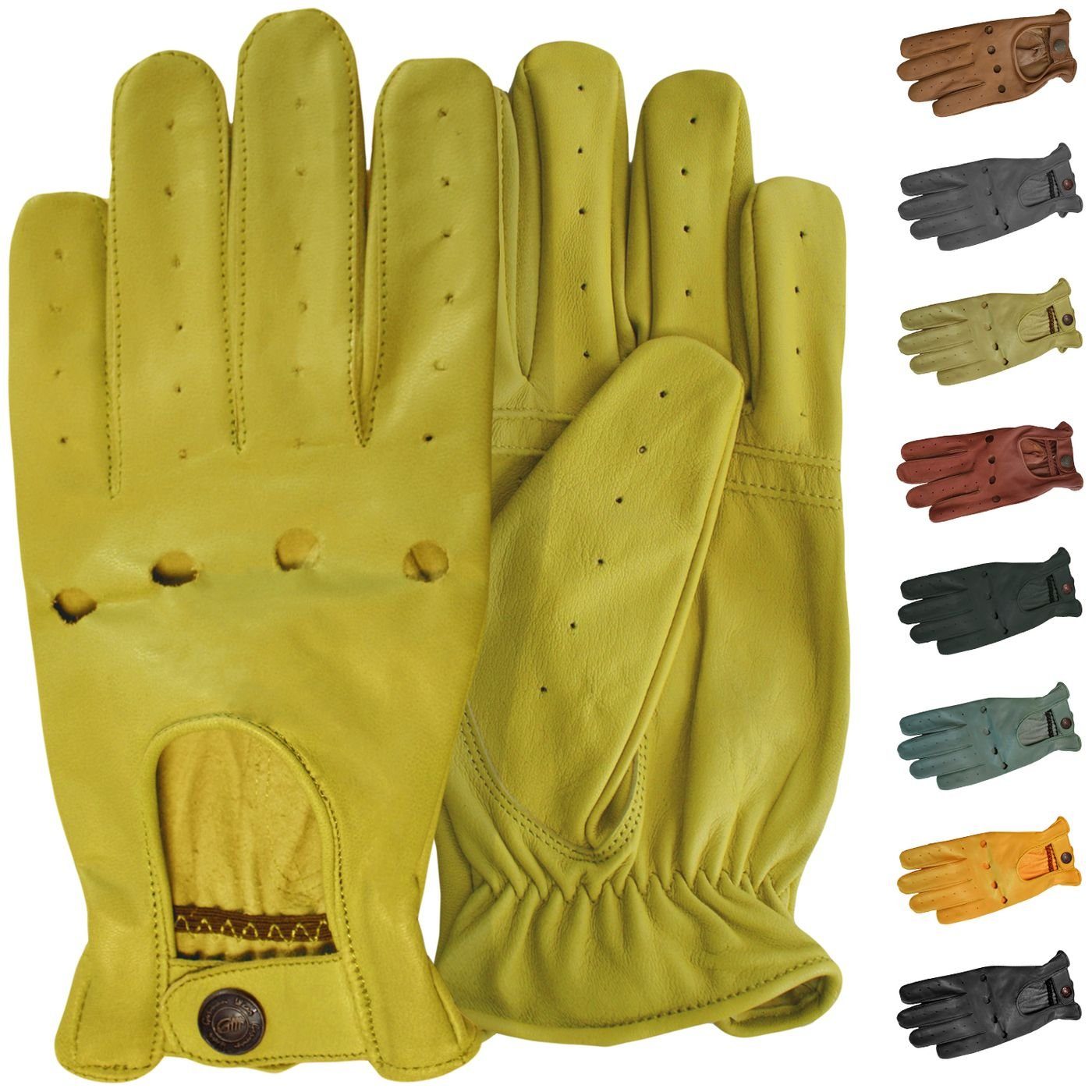 German Wear Lederhandschuhe Driving-GL1 Driving Autofahrer Lederhandschuhe echtes Leder