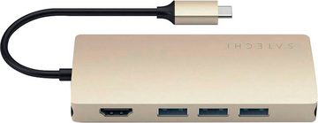 Satechi Type-C Multi-Port Hub 4K Ethernet V2 USB-Adapter USB-C zu HDMI, MicroSD-Card, RJ-45 (Ethernet), SD-Card, USB Typ A, USB Typ C