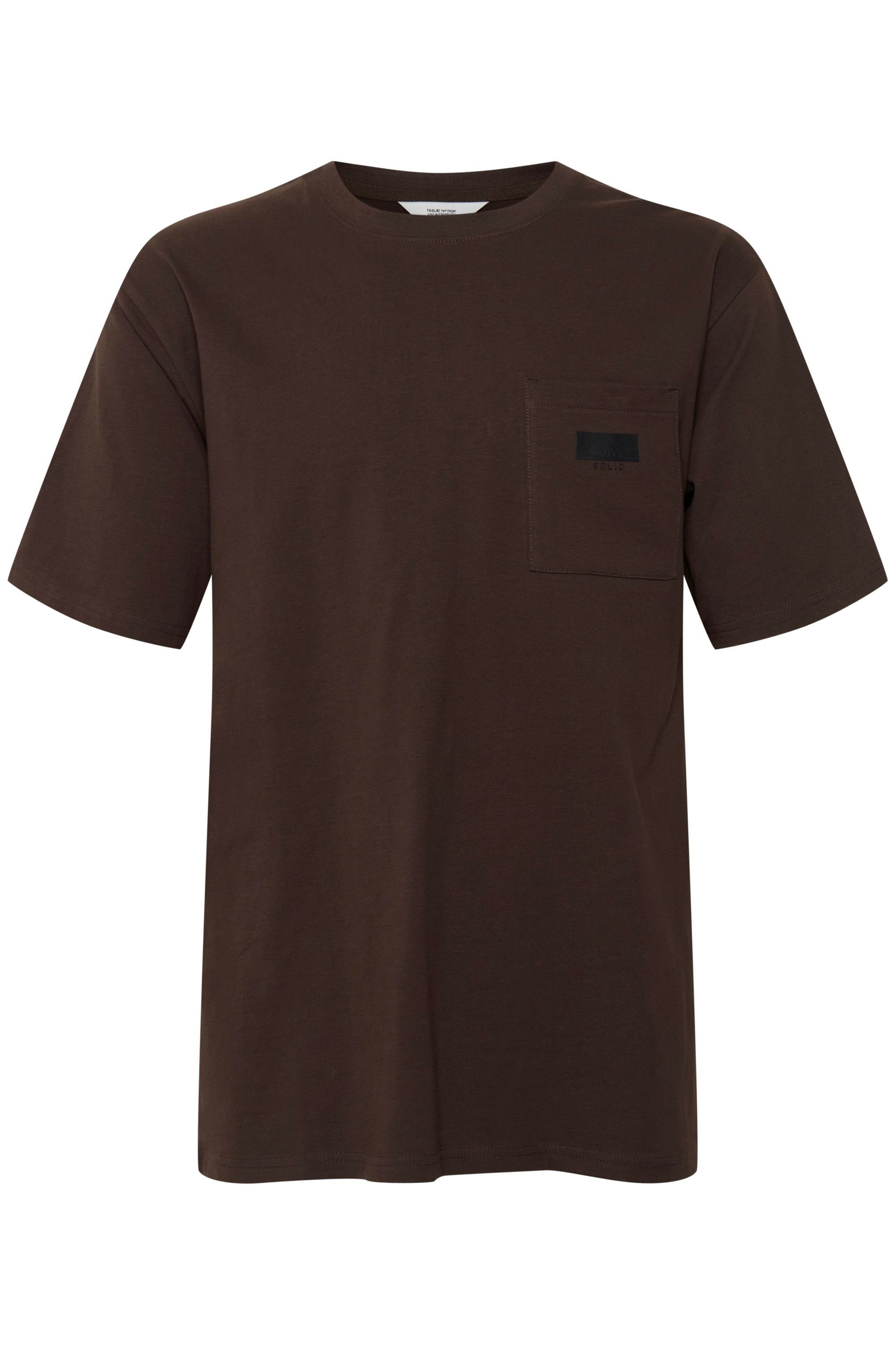 Tee Slate T-Shirt mit SDVicente T-Shirt Brusttasche (190814) !Solid Black 21106125
