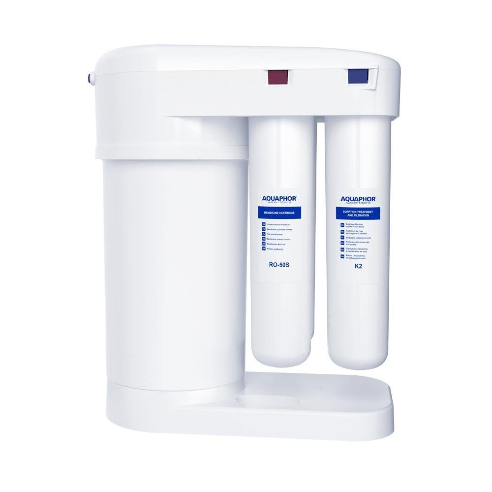 Aquintos Wasseraufbereitung Kalk- und Wasserfilter RO-101S Umkehrosmoseanlage mit Wasserhahn