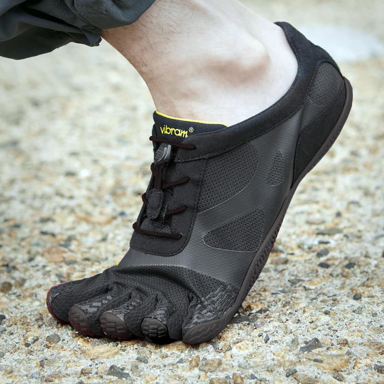 VIBRAM FiveFingers KSO Evo Schwarz - minimalistischer Herren Allround Zehenschuh Barfußschuh
