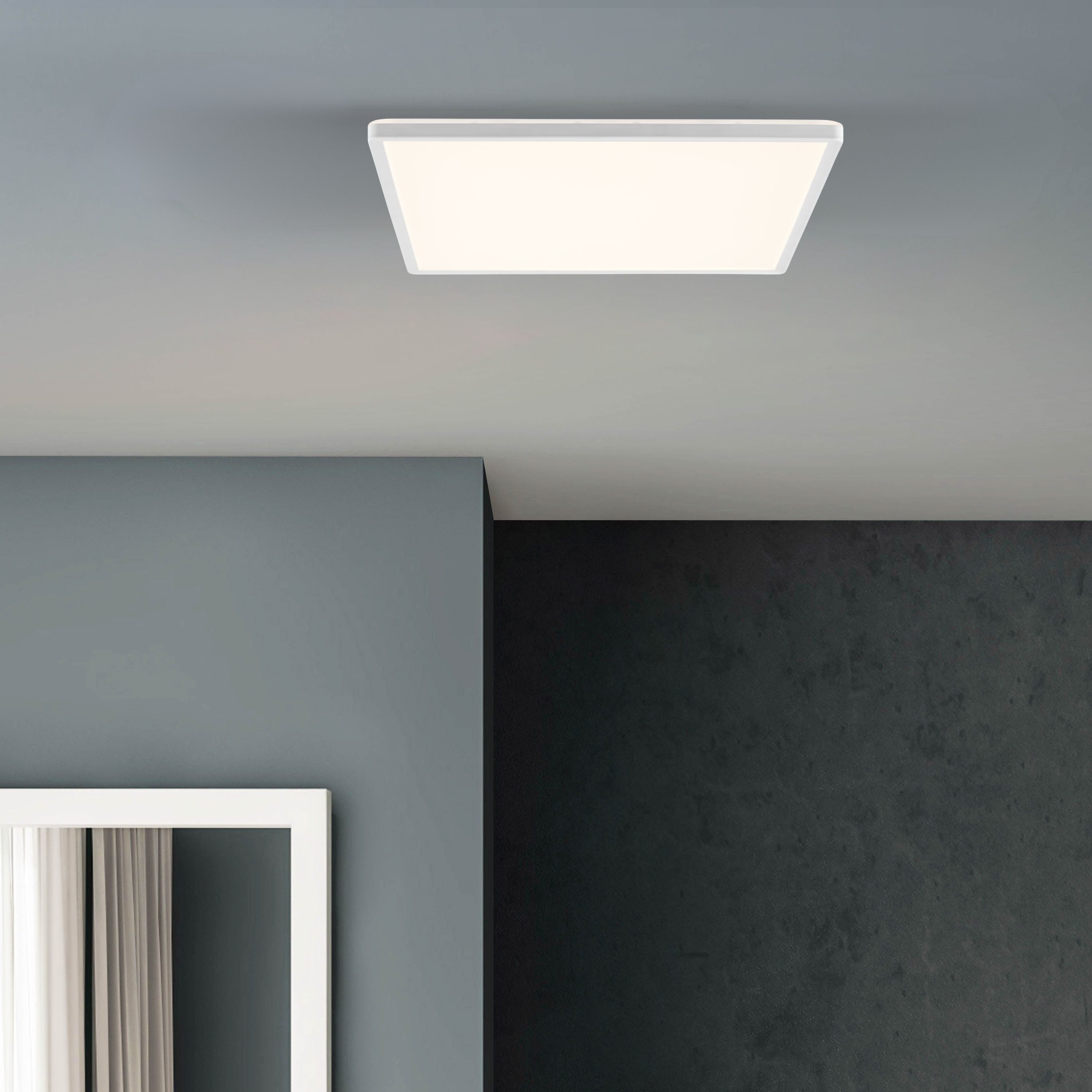 Hanseatic LED Panel DLP220A, CCT - über Fernbedienung, LED fest integriert, warmweiß - kaltweiß, Deckenlampe, Deckenleuchte, dimmbar, CCT über Wandschalter, Backlight