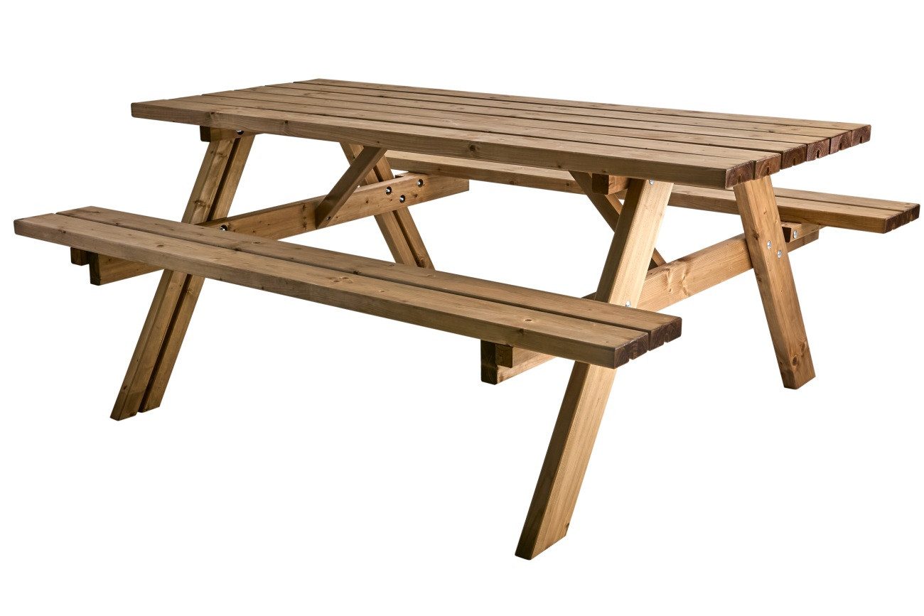 Brafab Gartentisch Arvidsbo aus Kiefernholz, Natur, Geeignet für 6-8 Personen