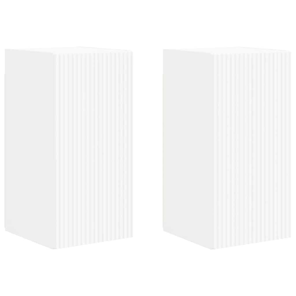 TV-Wand TV-Wandschrank 2 pcs Weiß 30 x 31 x 60 cm Holzwerkstoff