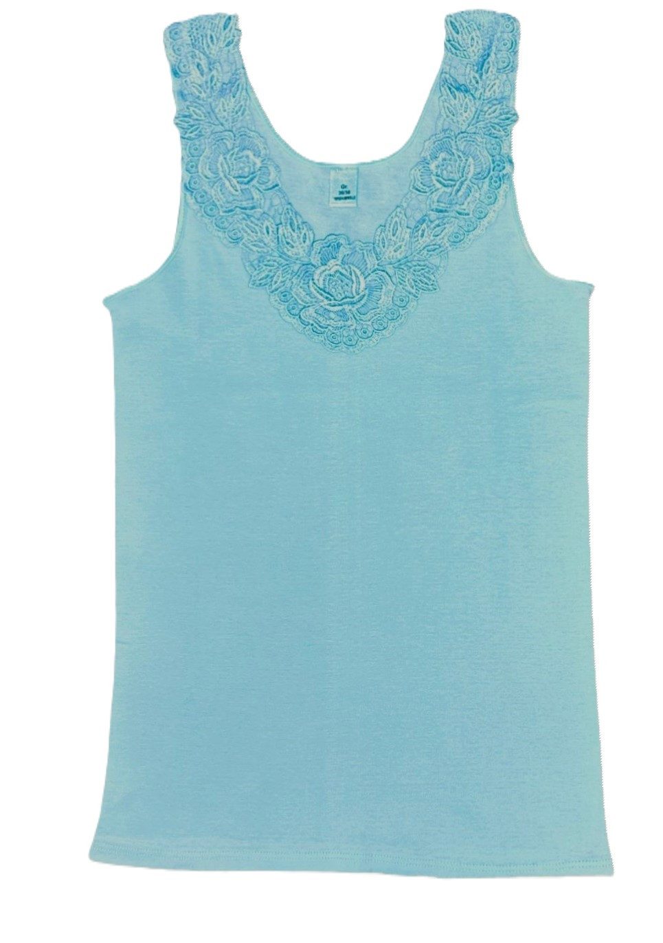 Toker Collection® Achselhemd Damen Unterhemd mit extra breiter Spitze (1 Stück, einzeln gepackt) Spitze in vielen Varianten