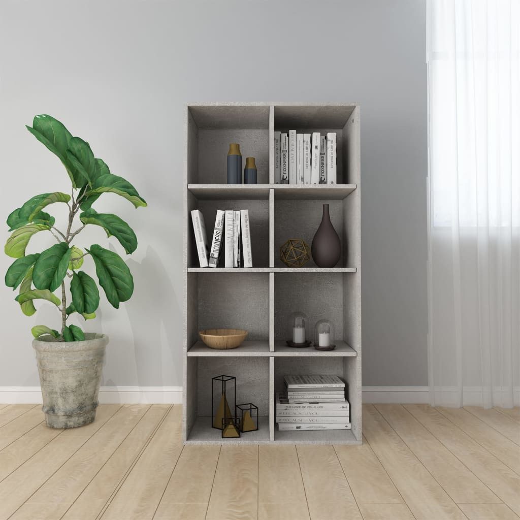 vidaXL Bücherregal 66 x 30 x 130 cm Standregal Bücherregal Regalschrank Sideboard Betongr