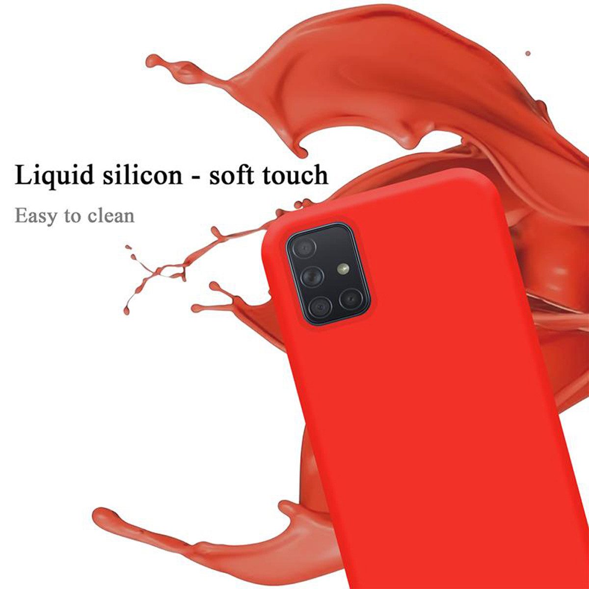 Cadorabo Handyhülle für Samsung Galaxy A71 4G Hülle Samsung Galaxy A71 4G, Flexible Hülle TPU Silikon Schutzhülle Back Cover Case