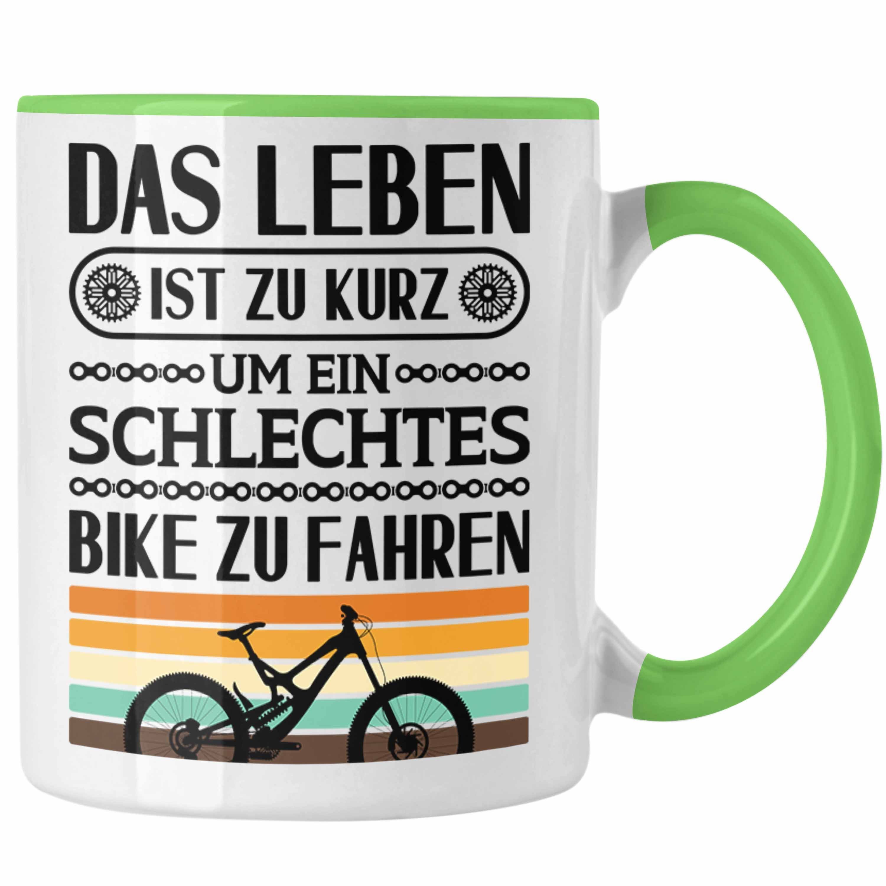 Trendation Tasse Trendation - Fahrrad Radfahrer Geschenk Rennrad Bike Geschenkidee Tasse Fahrradfahrer Kaffeetasse Grün