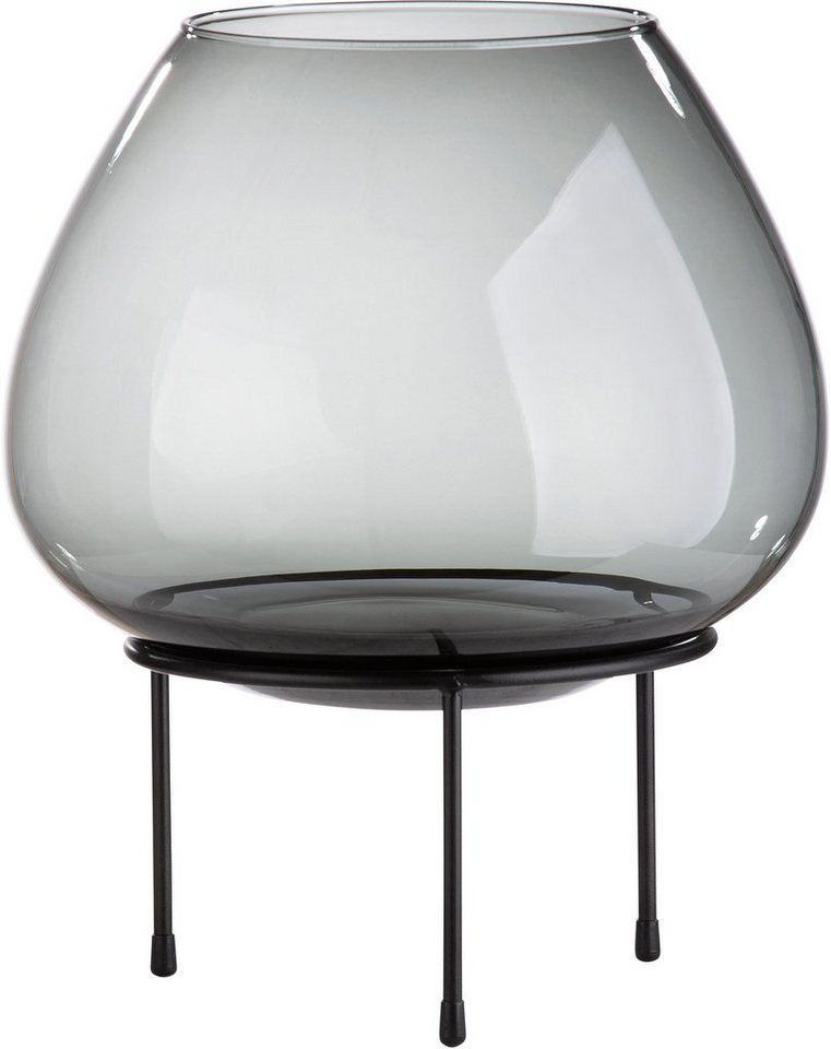 GILDE Bodenwindlicht Vitu, Weihnachtsdeko (1 St), aus Glas mit dreibeinigem  Metallständer, Kategorie: Kerzenständer