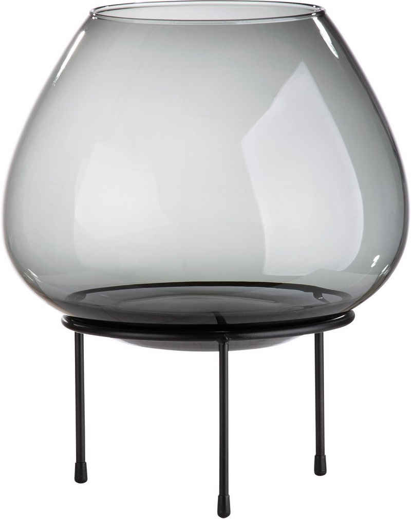 GILDE Bodenwindlicht »Vitu, Weihnachtsdeko« (1 St), aus Glas mit dreibeinigem Metallständer
