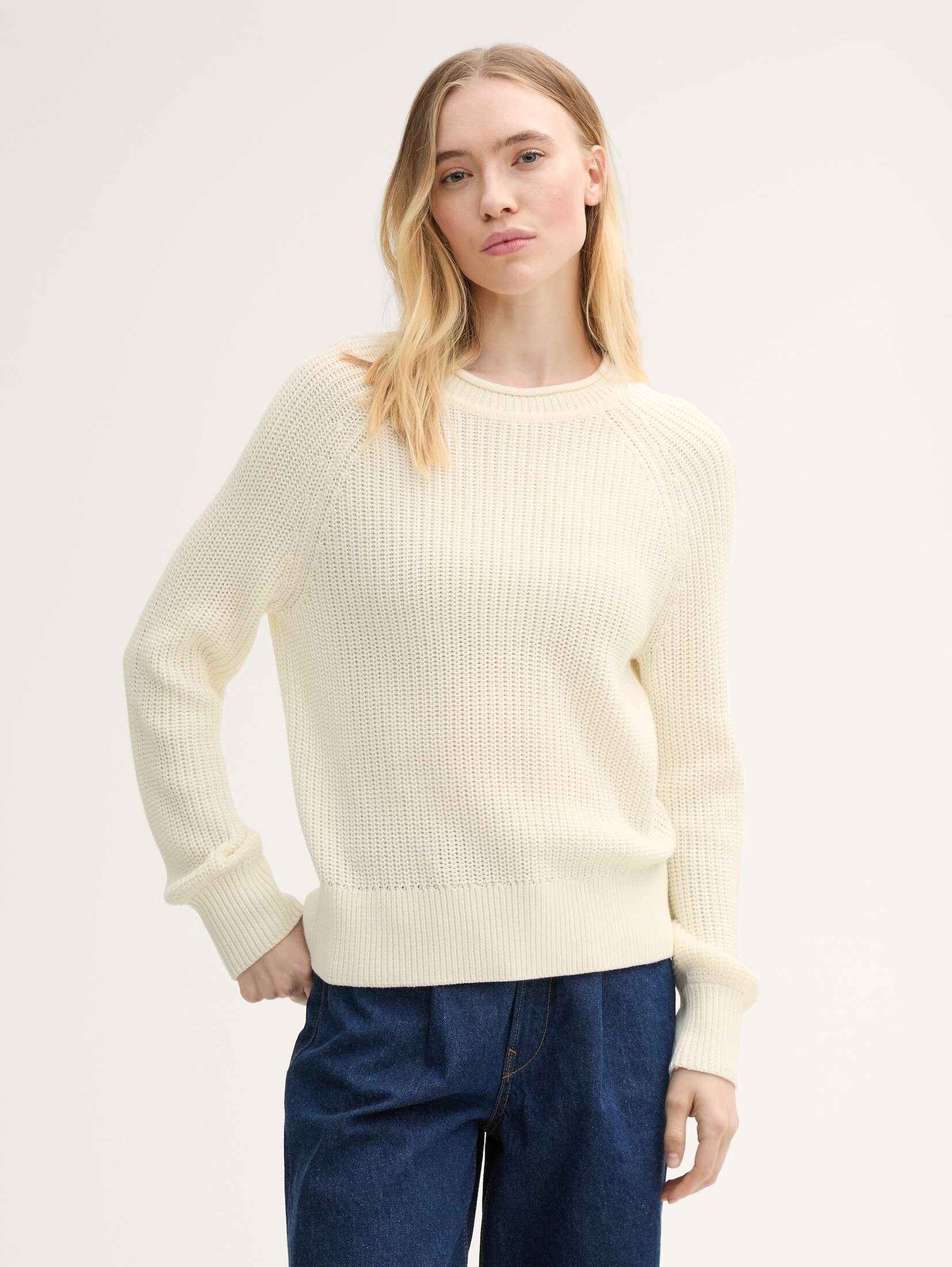 TOM TAILOR Denim Strickpullover mit Strick-Struktur günstig online kaufen