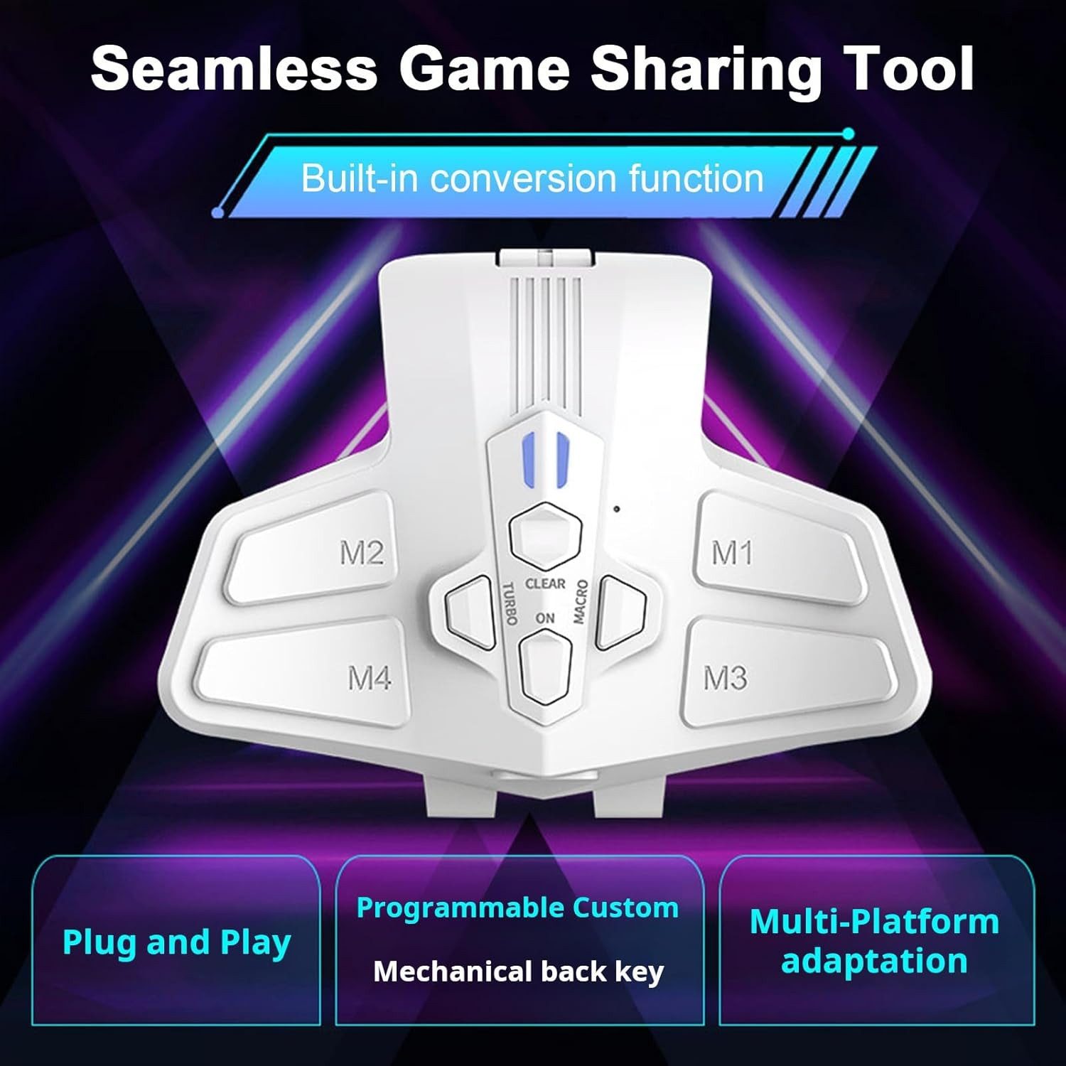 AURIVION PS5 DualSense Controller Adapter mit programmierbaren Tasten Controller (Set, 1 St., Back Button Attachment mit Mapping & Combo Funktion)