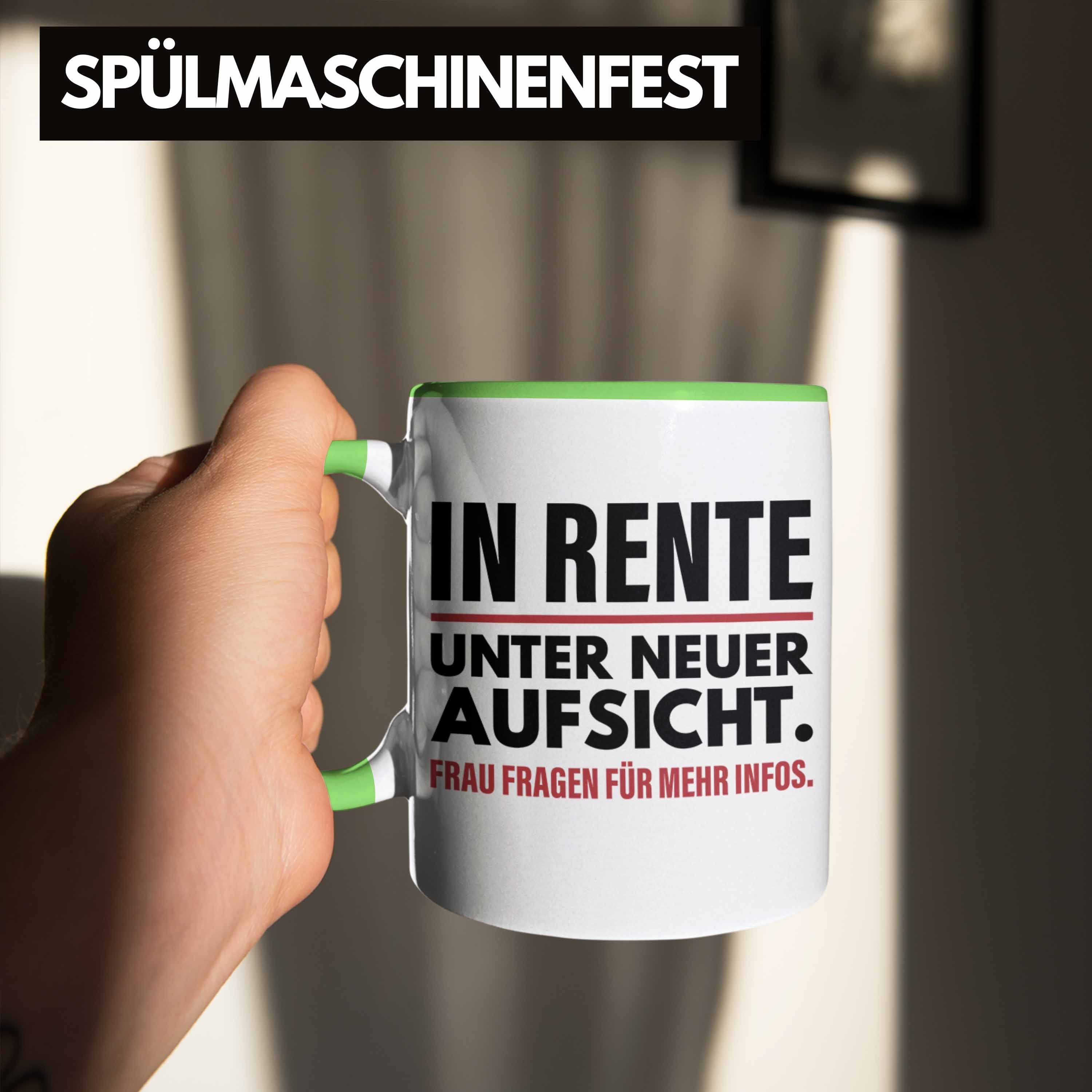 Renteneintritt Rente Pension - Grün Geschenk Sprüche Trendation Tasse Ruhestand Mann Trendation Lustig Abschiedsgeschenk Renter Tasse