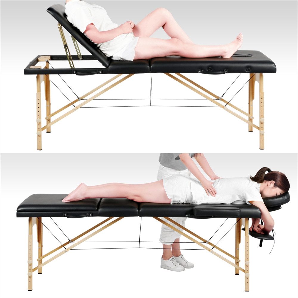 Yaheetech Massageliege, 3 Zonen Mobile Massagebett Faltbar