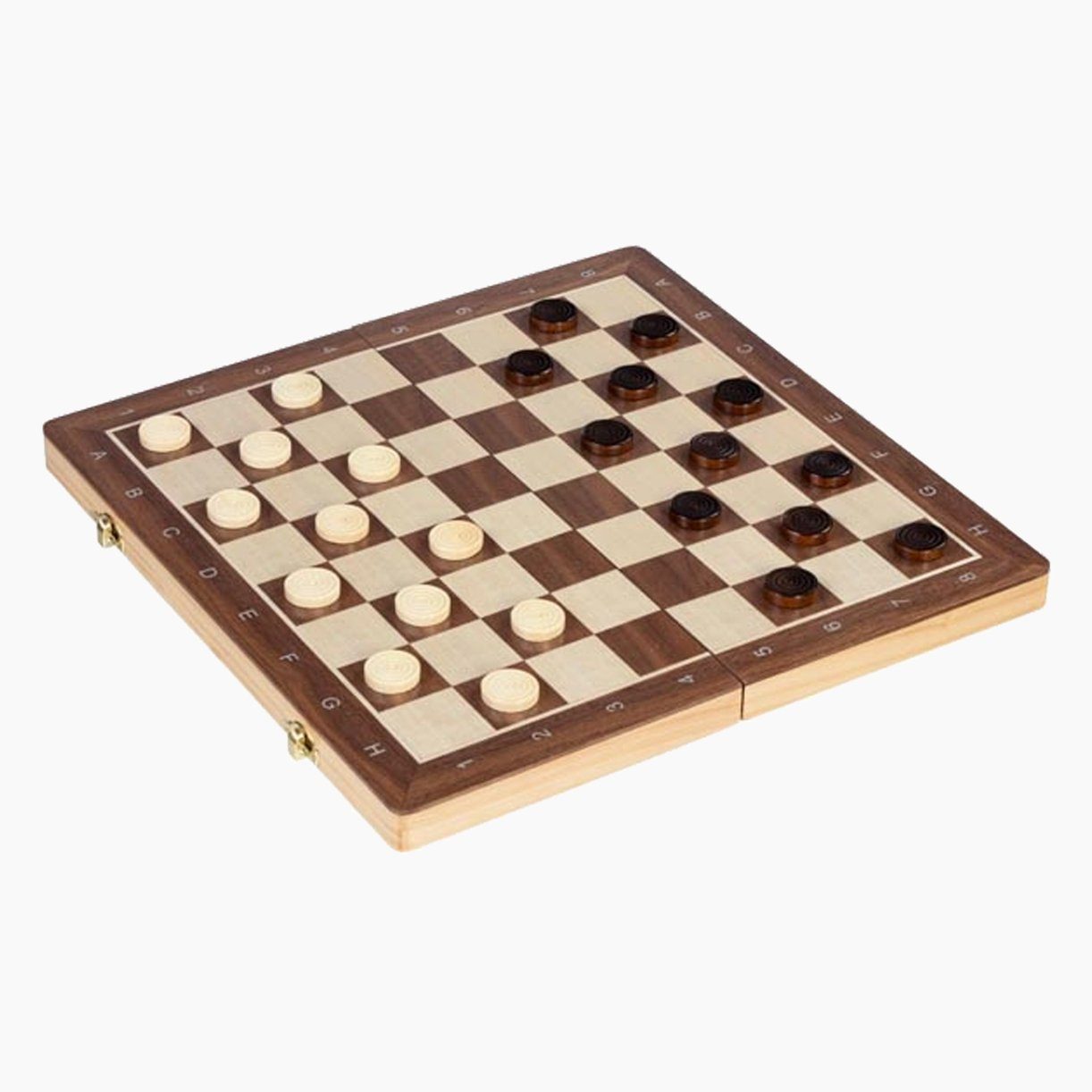 goki Spielesammlung Schach/Dame Spiel 2in1, magnetisch, strategiespiel, familienspiel, Zwei Spiele in einem für doppelte Abwechslung